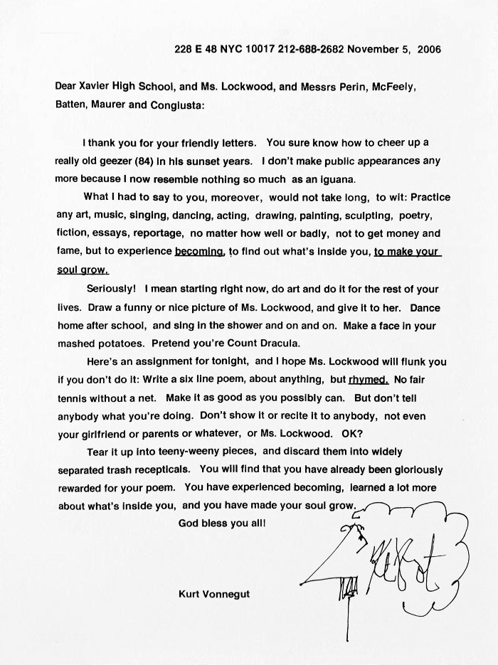 Vonnegut Letter
