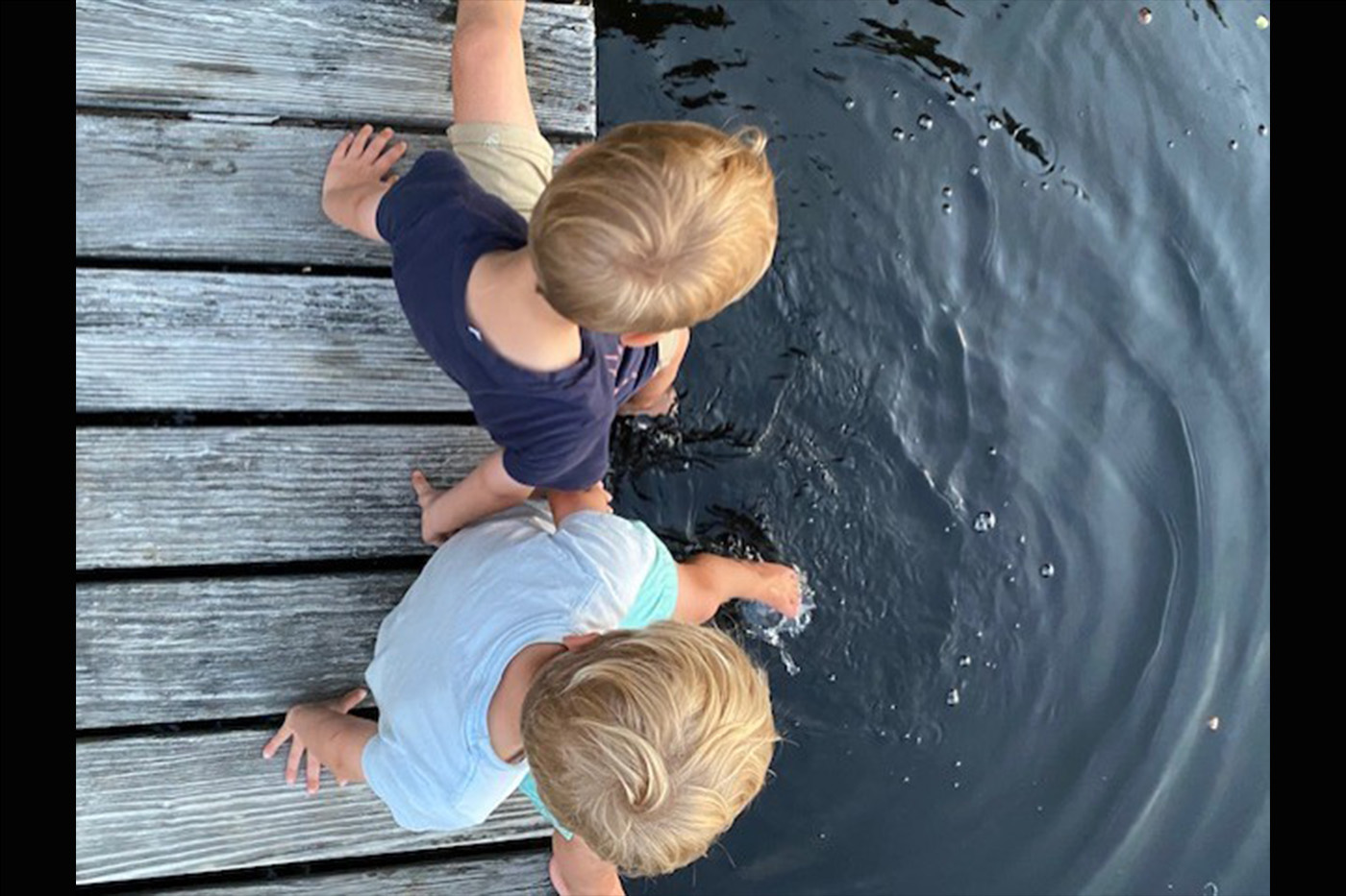 Boys on dock