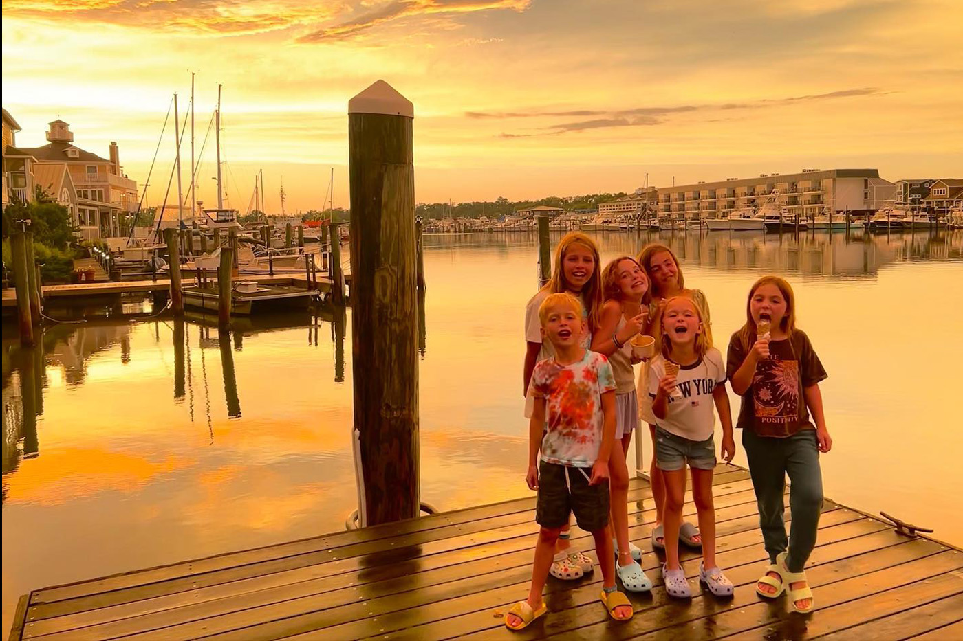 Kids on dock